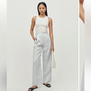 Reformation Vesta Pant Sourdough Stripe - Size 4